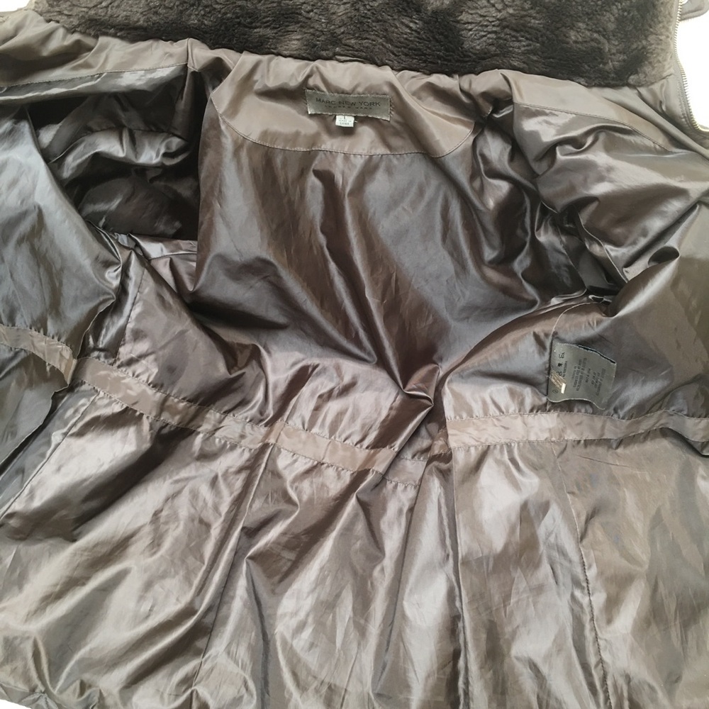 Marc New York Brown Detachable Hood Puffer Coat L - Picture 12 of 12